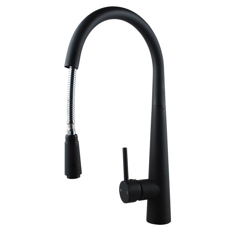Aquaperla Euro Round Electroplated Black 360° Swivel Pull Out Kitchen Sink Mixer Tap 445*220mm (OX1021.KM)