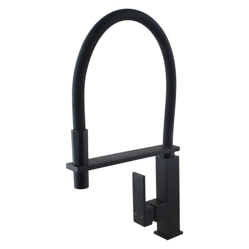 Aquaperla Ottimo Electroplated Black 360° Swivel Kitchen Sink Mixer Tap Solid Brass Faucet (OX1032.KM)