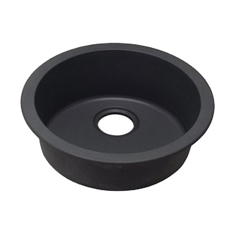 460mm Black Granite Round Kitchen Sink Single Bowl (OX460.KS)
