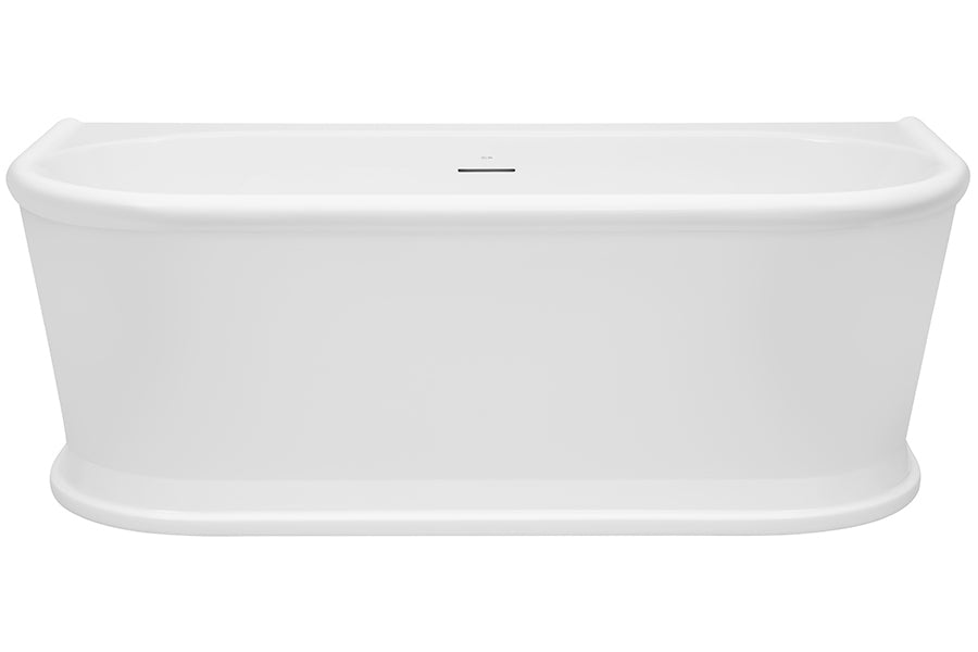 OX1700WIO | Oxford 1700 Back-To-Wall Freestanding Bath with Integrated Overflow