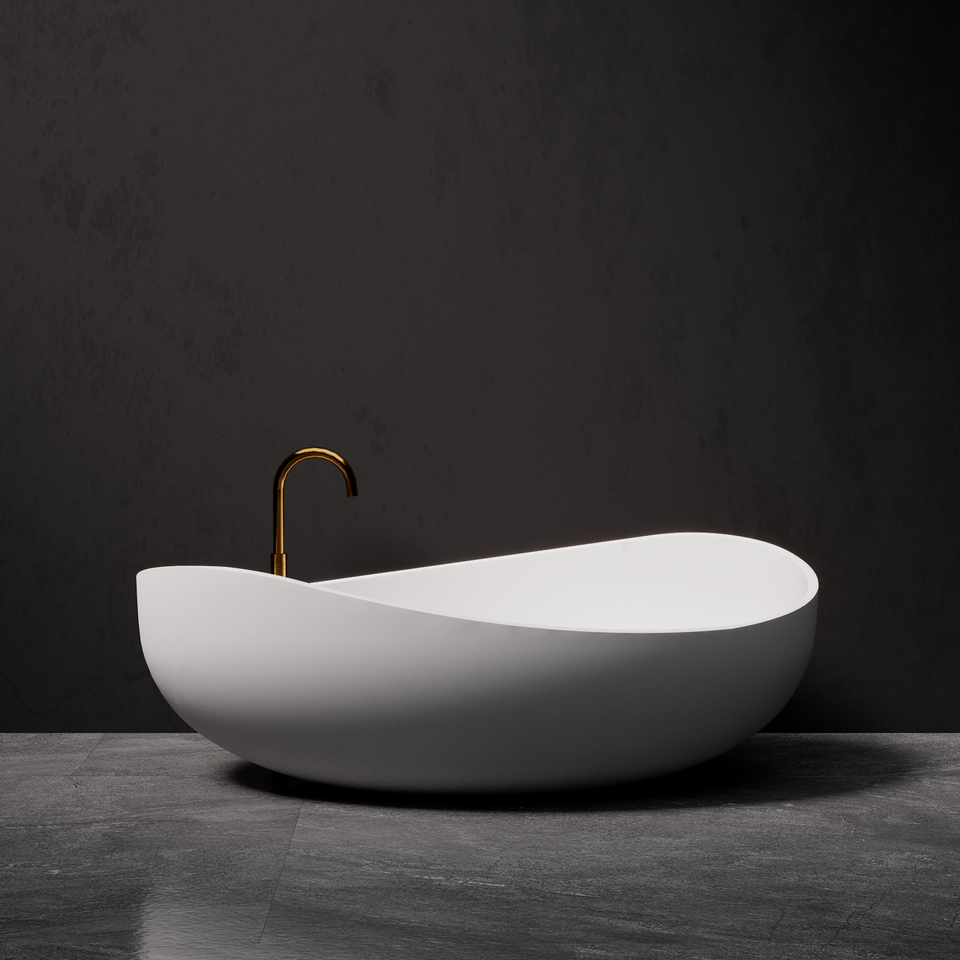 Pietra Bianca Stone Onda Freestanding Bathtub 1800 x 1100 x 620mm