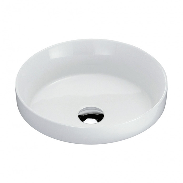 Todi 400x400x145mm Semi Inset Round Basin Ceramic No Overflow