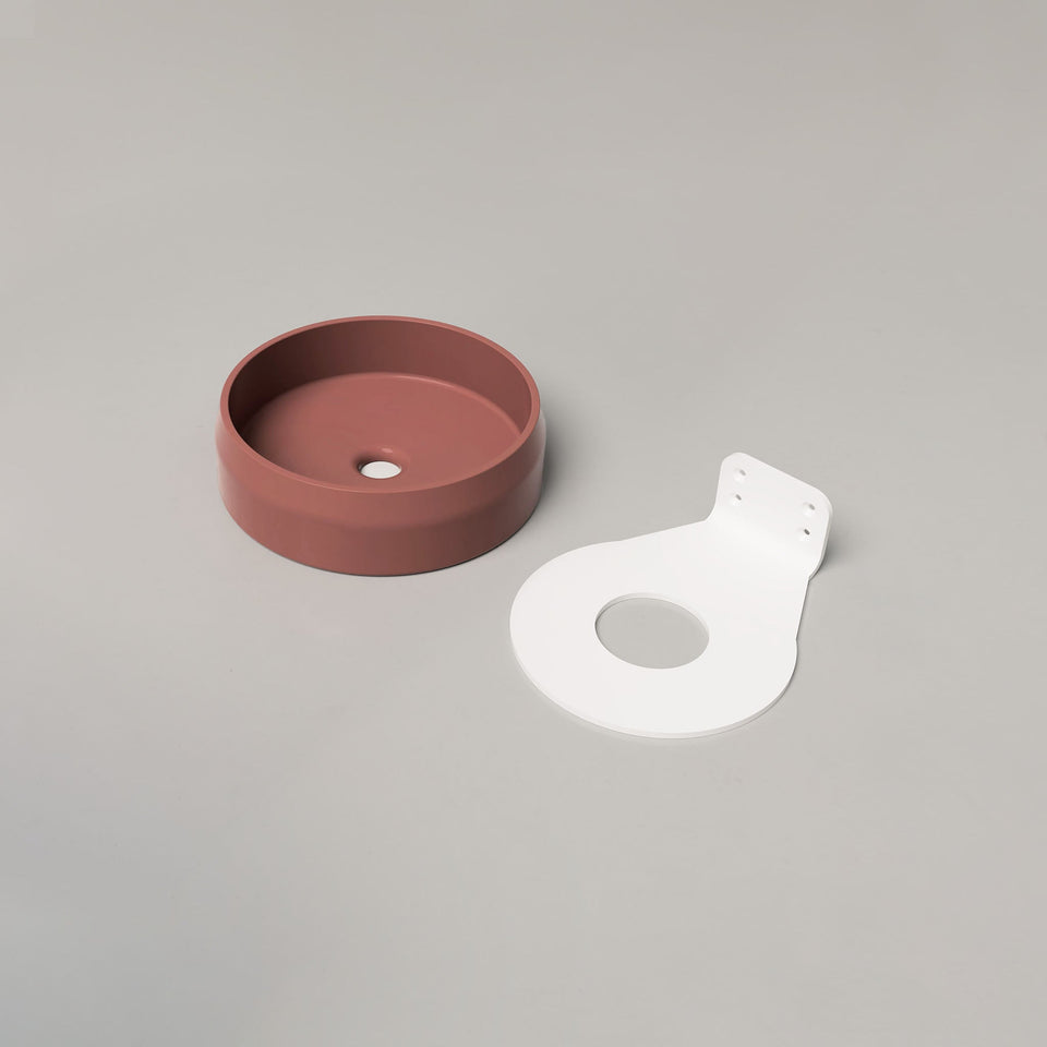 Nood Co Prism Circle Basin - Wall Hung - Musk (PC1-2-0-MU)