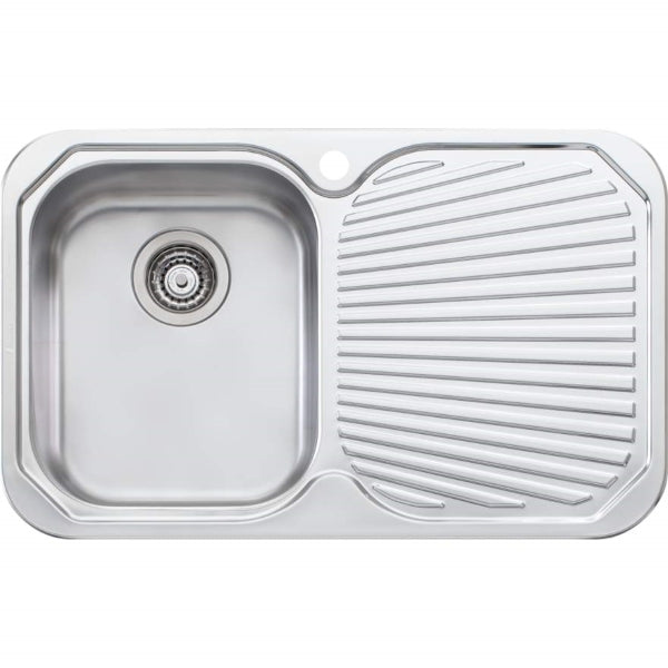 Oliveri Petite single bowl topmount sink drainer 1TH