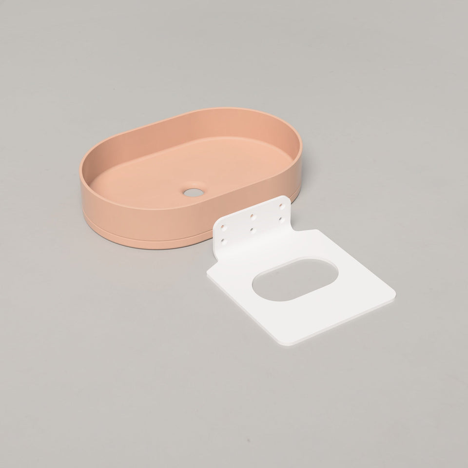 Nood Co Pill Basin - Wall Hung - Pastel Peach (PL1-2-0-PA)