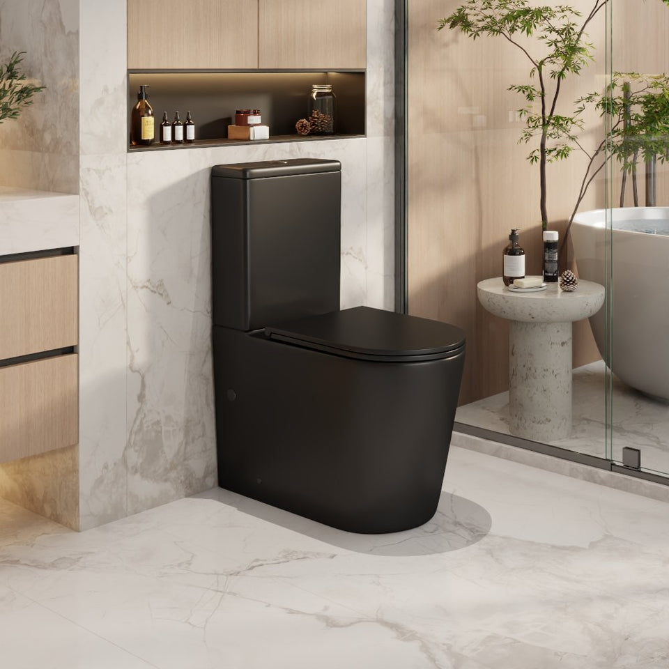 Berlin Tornado Rimless Quiet Flush Back To Wall Toilet Suite Gloss White - PPMB-T3MB_1.