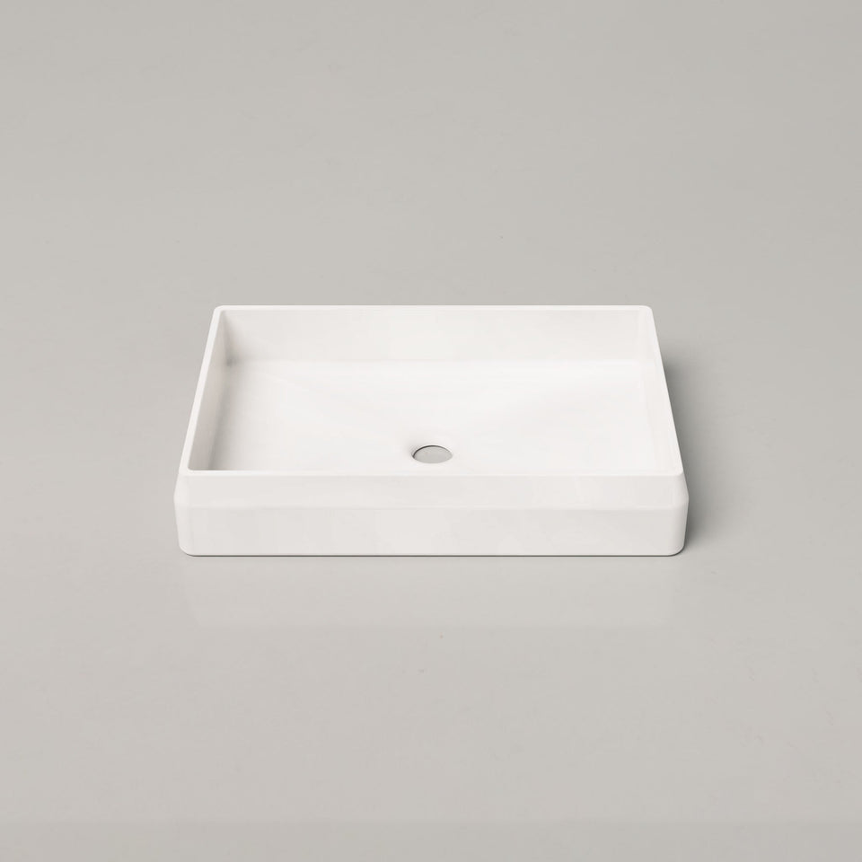 Nood Co Prism Rectangle Basin - Surface Mount - Ivory (PR1-1-0-IV)