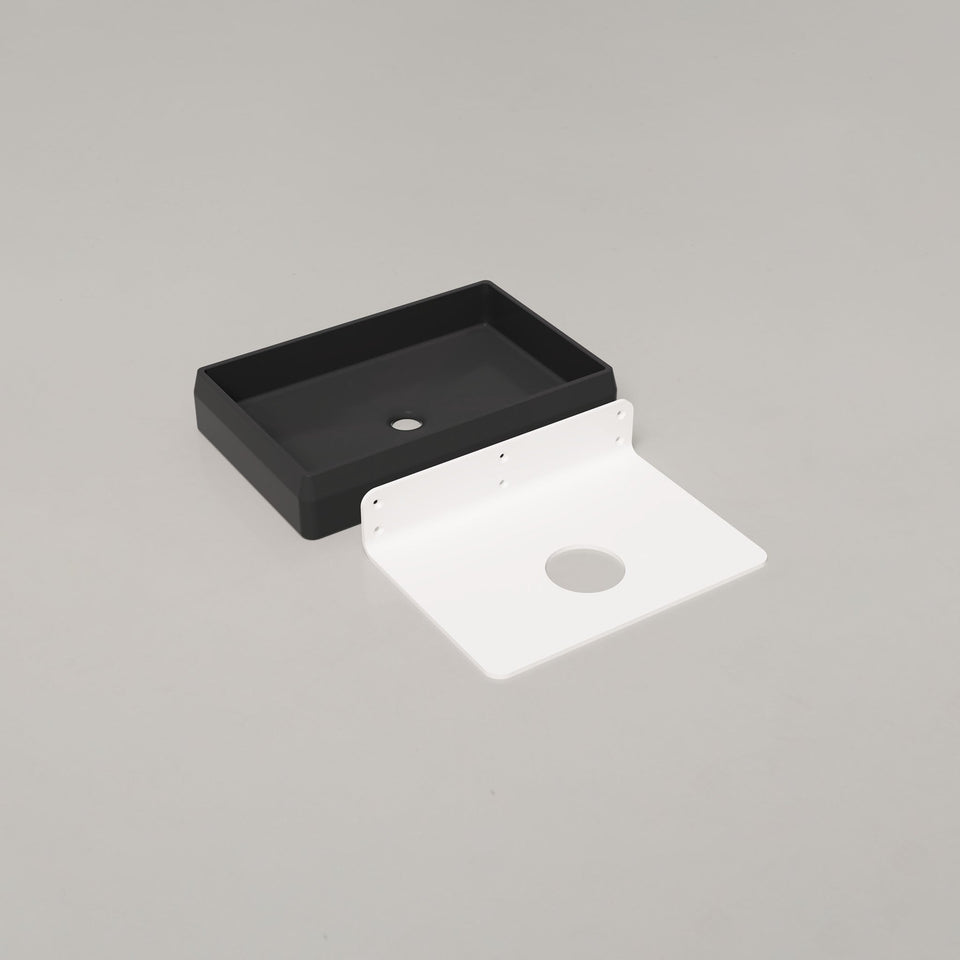 Nood Co Prism Rectangle Basin - Charcoal / Wall (PR1-2-0-CH)