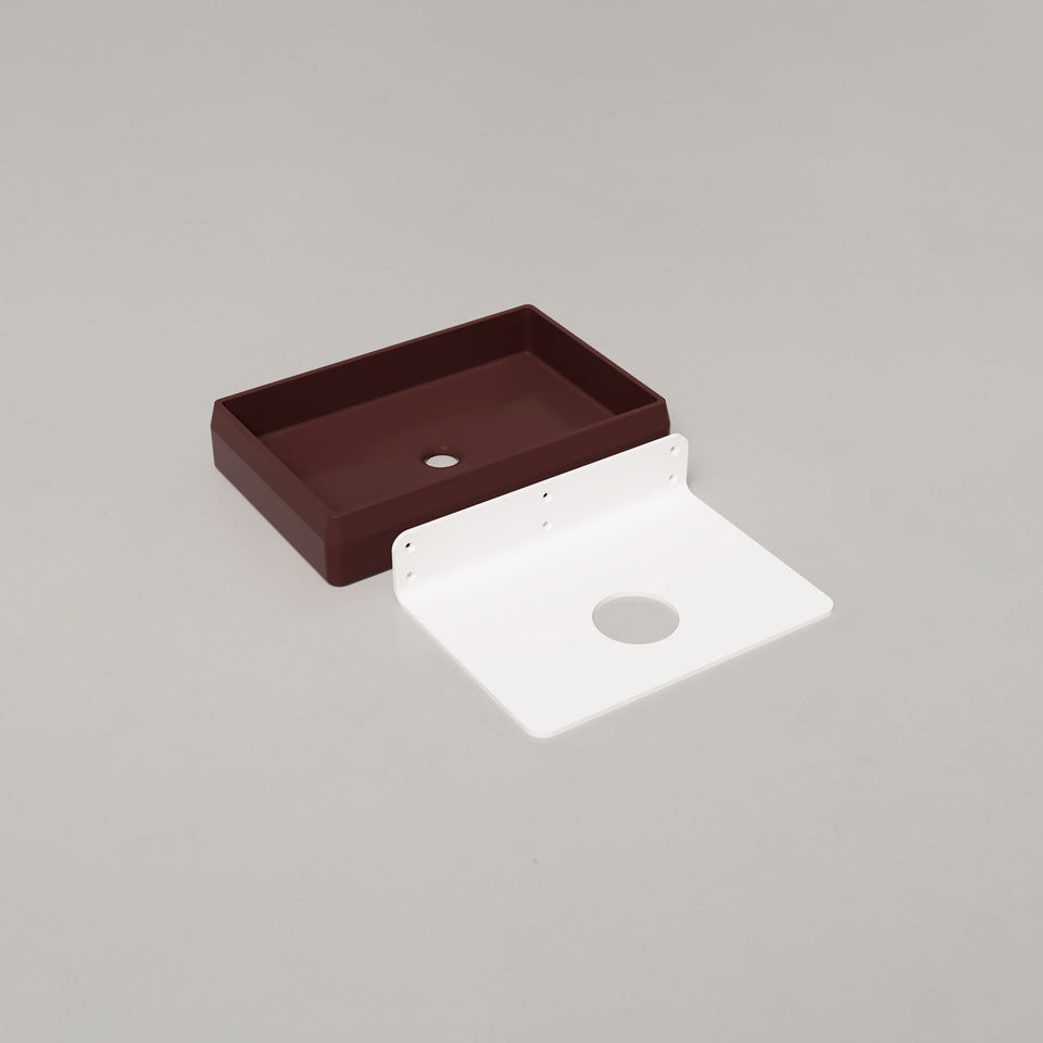Nood Co Prism Rectangle Basin - Clay / Wall (PR1-2-0-CL)