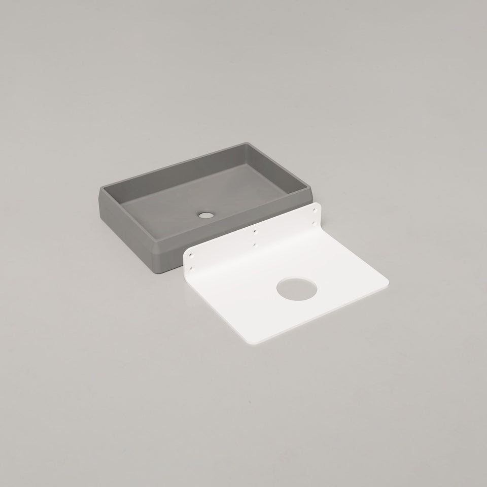 Nood Co Prism Rectangle Basin - Sky Grey / Wall (PR1-2-0-SK)