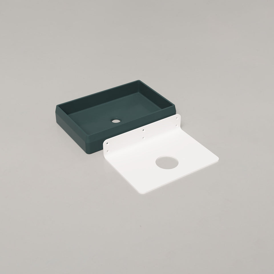 Nood Co Prism Rectangle Basin - Wall Hung - Teal (PR1-2-0-TE)