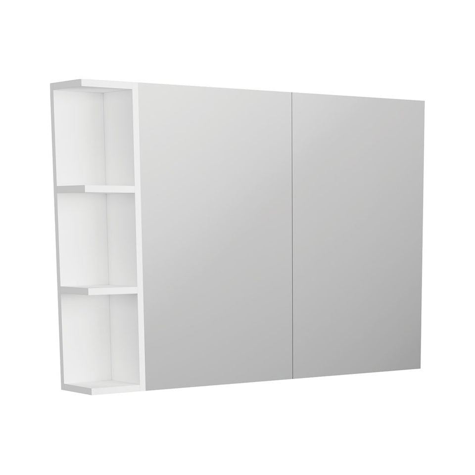 Fienza Pencil Edge 900 Mirror Cabinet, 1 Side Shelf