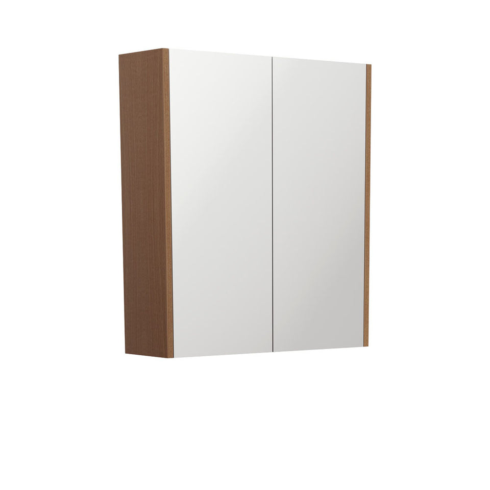 Fienza 600 Mirror Cabinet with Walnut Side Panels