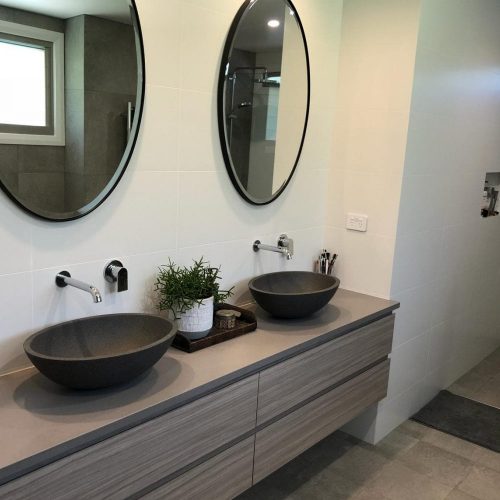 Pietra Bianca Pearl Above Counter Stone Basins