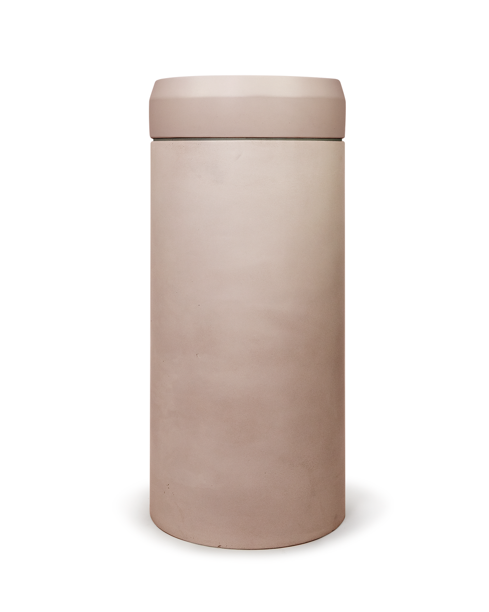Nood Co Cylinder with Tray - Prism Circle Basin - Sand / Custard Tray (PC1-4-0-SA-TCU)
