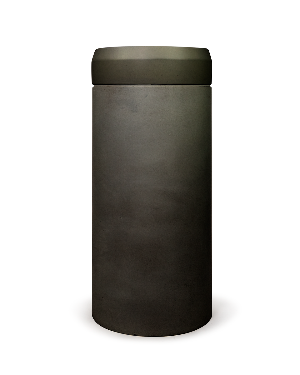 Nood Co Cylinder with Tray - Prism Circle Basin - Charcoal / Sand Tray (PC1-4-0-CH-TSA)