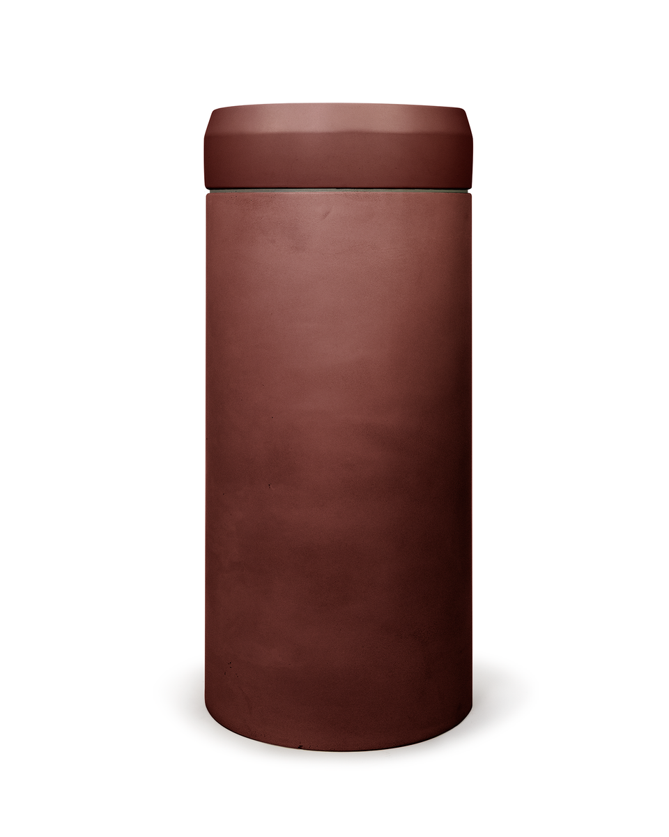 Nood Co Cylinder with Tray - Prism Circle Basin - Clay / Sky Grey Tray (PC1-4-0-CL-TSK)