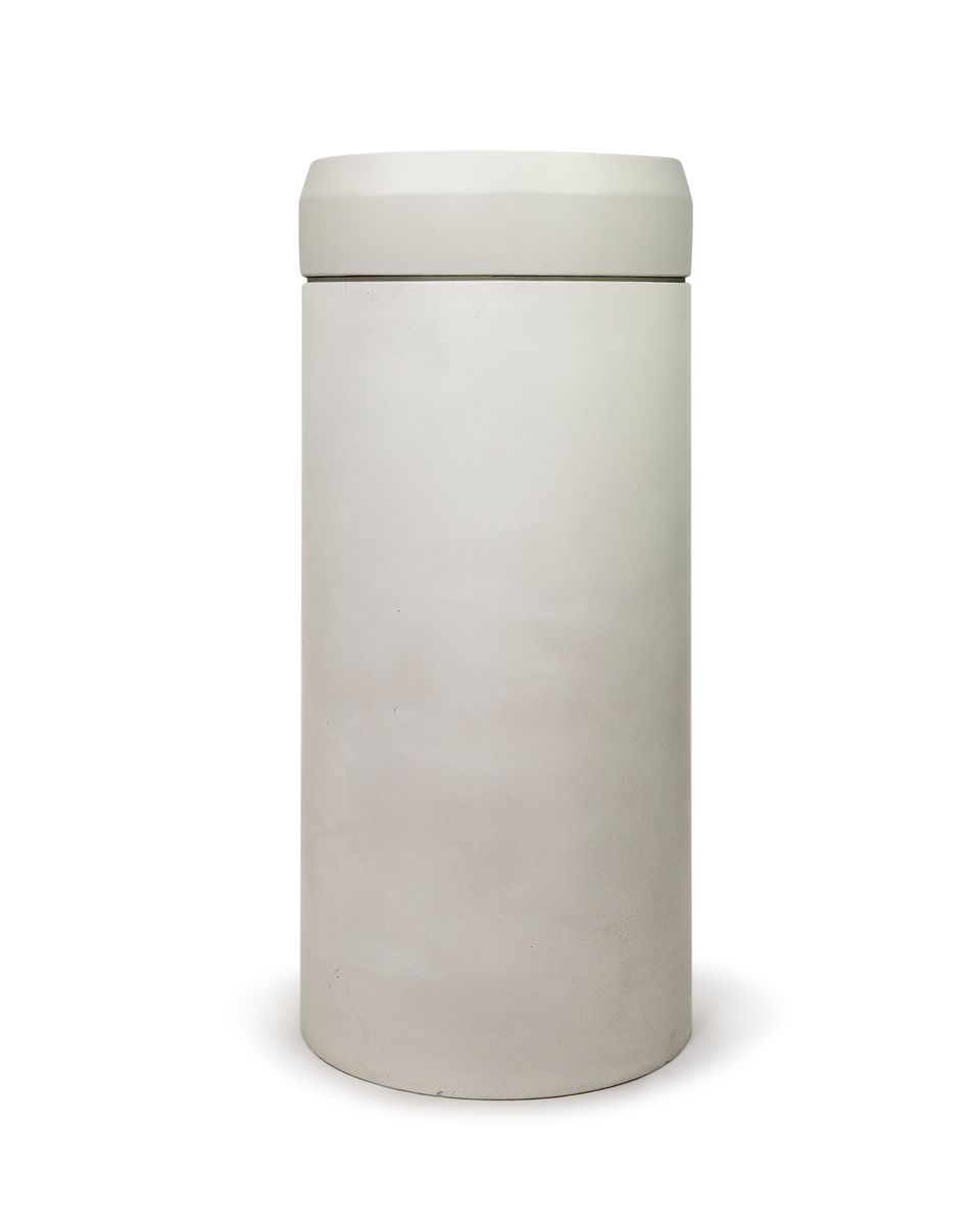 Nood Co Cylinder with Tray - Prism Circle Basin - Ivory / Powder Blue Tray (PC1-4-0-IV-TPO)