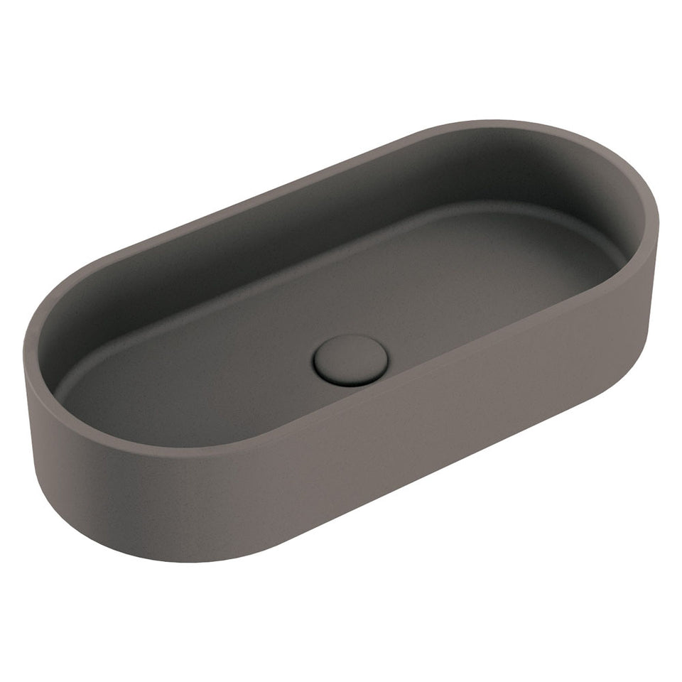 Fienza Jada Concrete Pill Basin Above Counter 600 x 280 x 120mm Warm