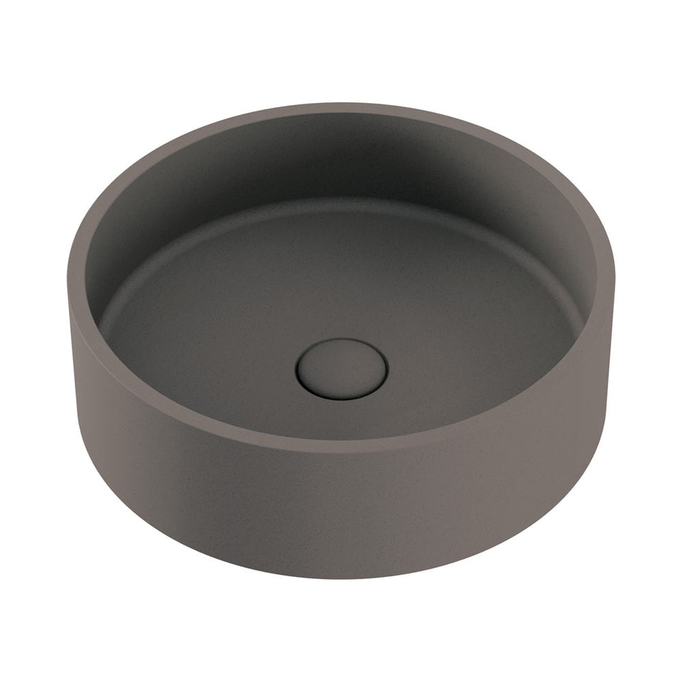 Fienza Jada Concrete Round Basin Above Counter 390 x 120mm Warm