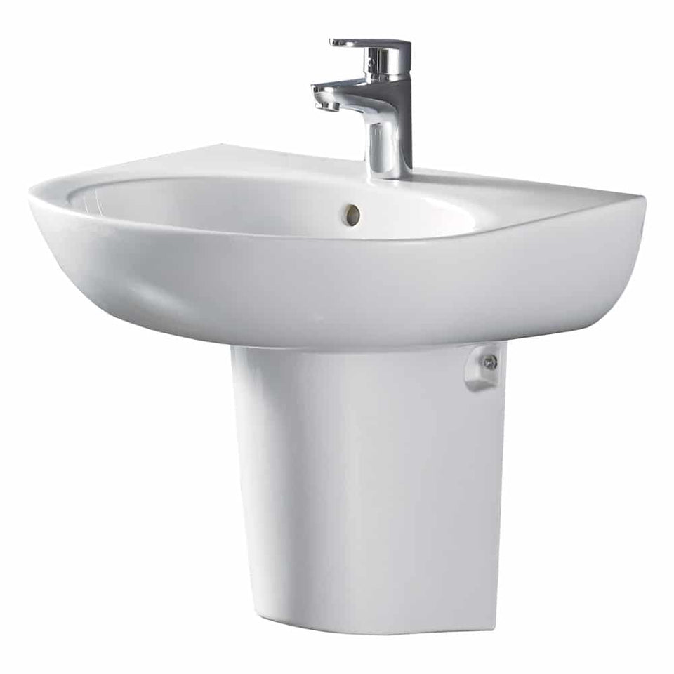 Fienza STELLA Care 560 Ceramic Wall Basin WITH SHROUD (3 Tap Hole)