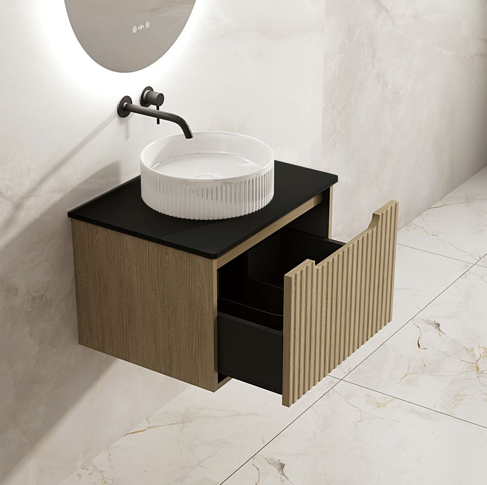 Fluted Rhea 600mm Wall-Hung Cabinet - Natural Oak - RH-60W-NO_ST-60-BK_3