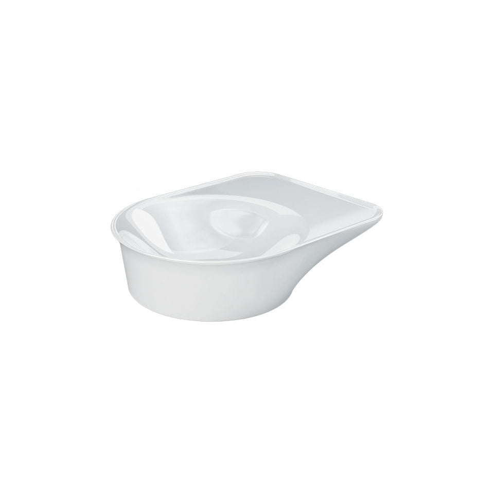 RAK VALET Above Counter Round Bowl Basin 480x360mm No Overflow Alpine Gloss White
