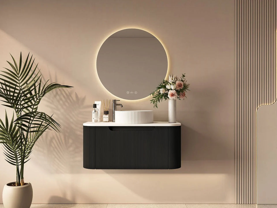 Rome Fluted Groove Wall-Hung Cabinet