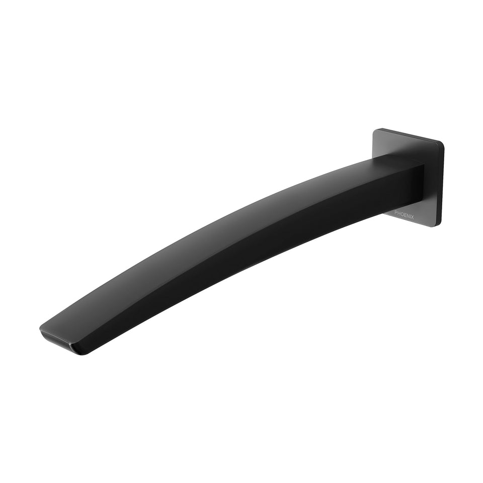 Phoenix Tapware Rush Wall Basin Outlet - Matte Black / 280mm (RU771-MB)