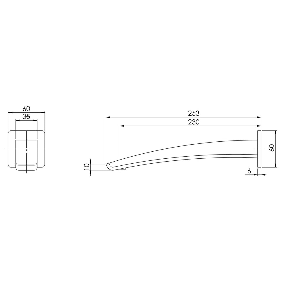 Phoenix Tapware Rush Wall Basin Outlet