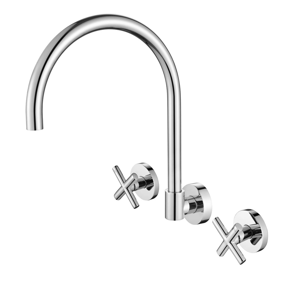 Modern National Ryker Wall Sink Set 1/4 Turn - Chrome (RYK007)