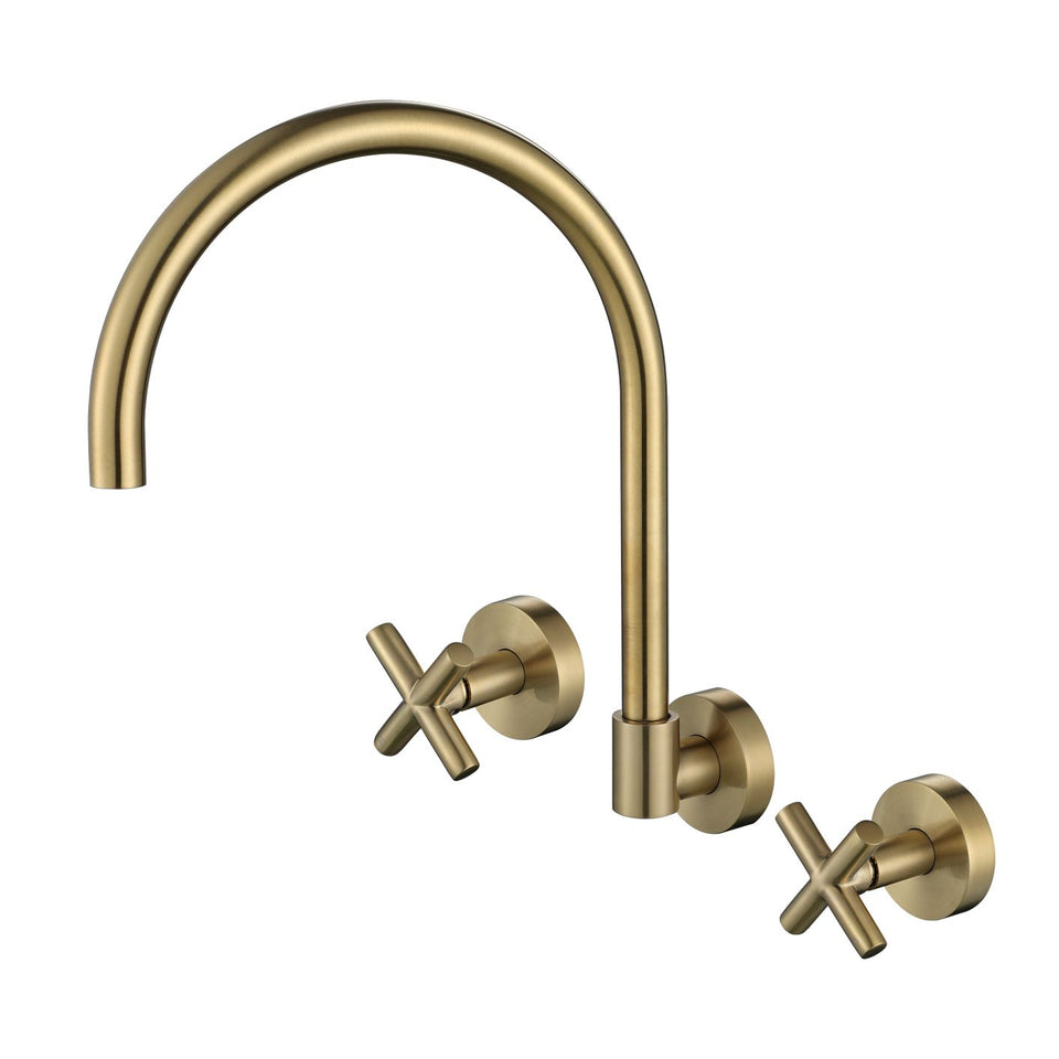 Modern National Ryker Wall Sink Set 1/4 Turn - Brushed Bronze (RYK007BM)