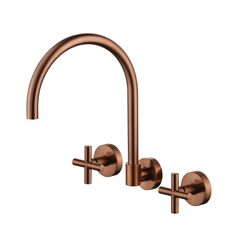 Modern National Ryker Wall Sink Set 1/4 Turn - Champagne (RYK007CM)