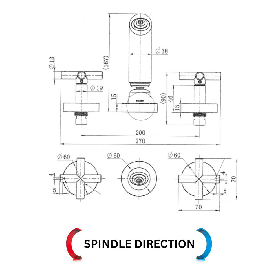 Modern National Ryker Shower Set 1/4 Turn