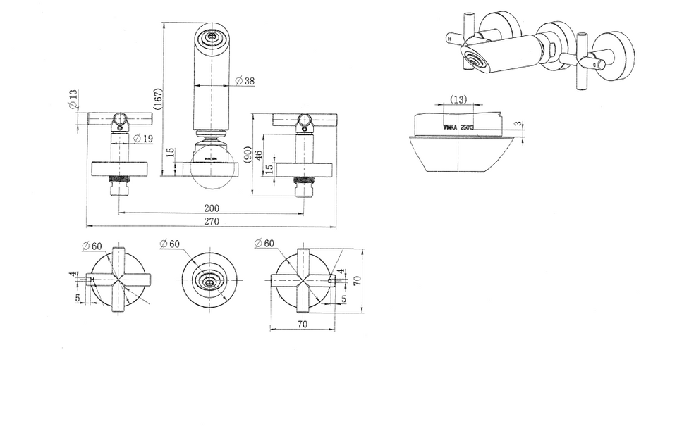 Modern National Ryker Shower Set 1/4 Turn