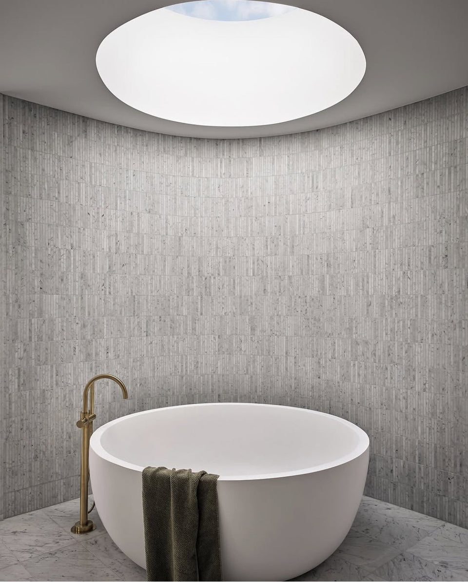 Pietra Bianca Romeo Freestanding Stone Bath