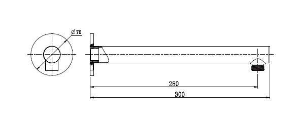 Modern National Star Mini Wall Shower Arm