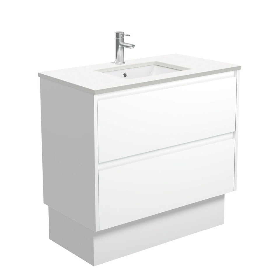 Fienza Sarah Crystal Pure Undermount Amato Vanity on Kick