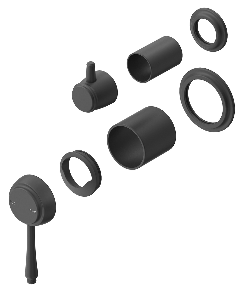 Bella Vista Mica Heritage Shower Mixer Diverter – TRIM KIT ONLY (SHM-4-DV-2P-BLK-TK) 2