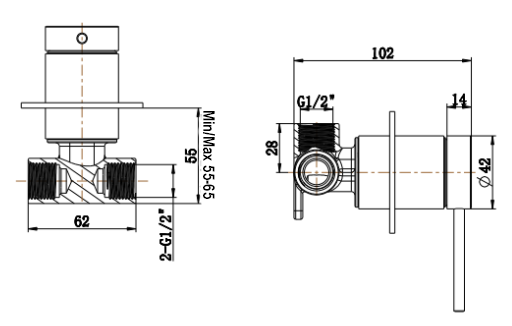 Bella Vista Mica Shower Mixer – TRIM KIT ONLY (SHM-5-FG-TK) 2