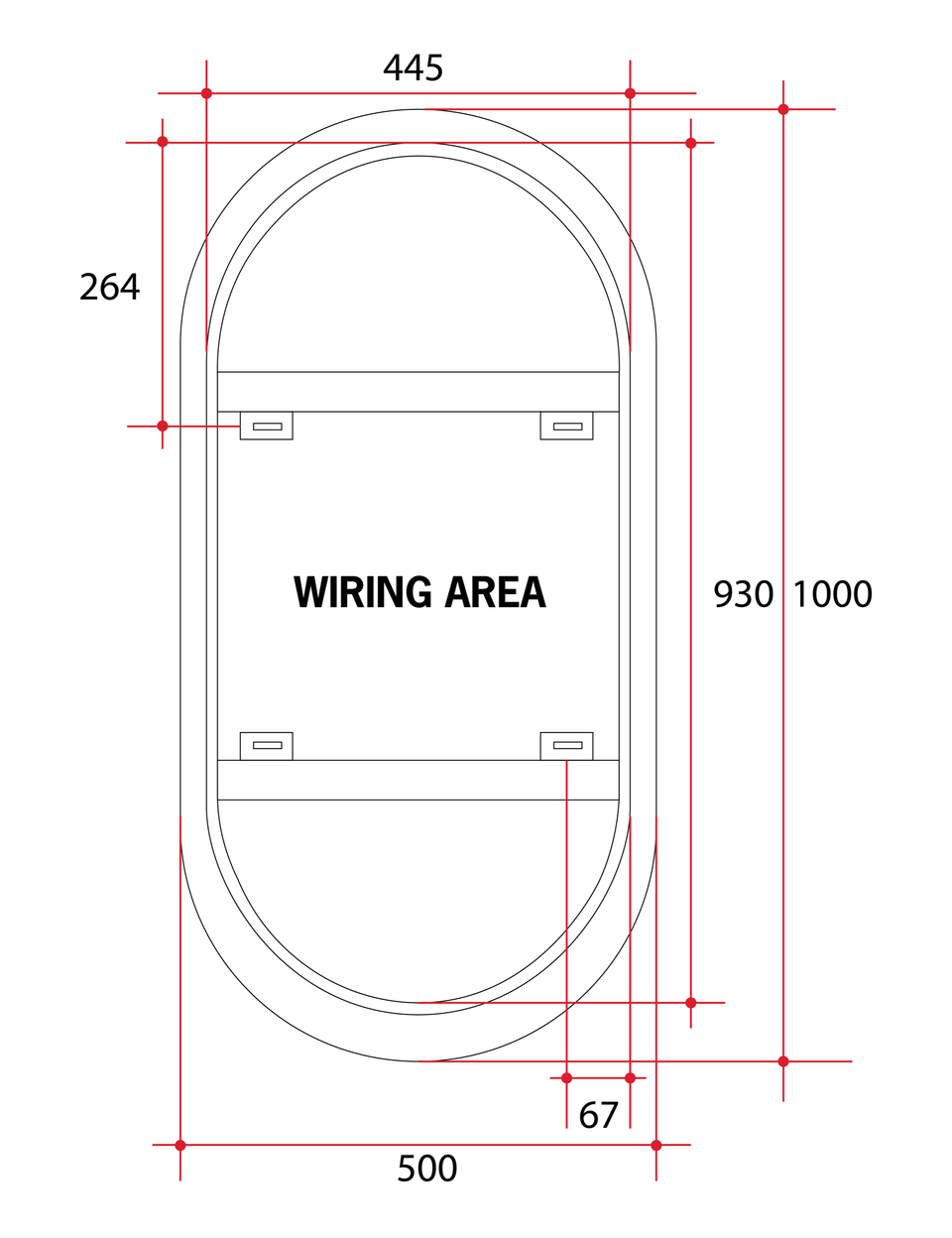 Thermogroup Premium SO Range Back-Lit Mirror