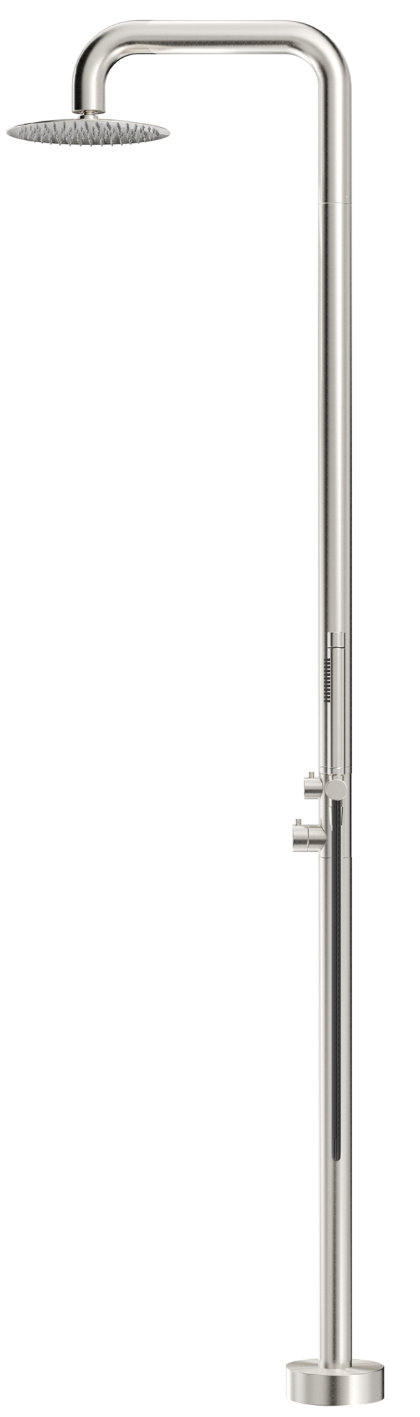 Bella Vista Mica Soft Square Freestanding Outdoor Shower (OS-52-BN) 2