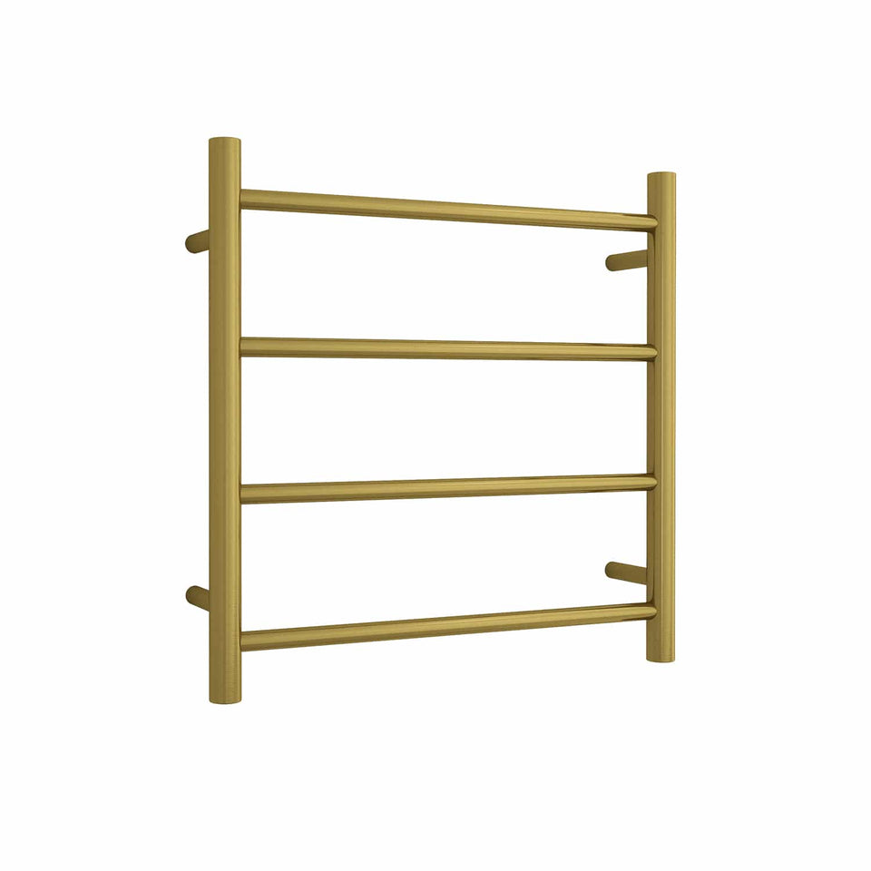 Thermogroup Straight Round Ladder Heated Towel Rail - Brushed Gold / 550x550mm (SR25MBG)