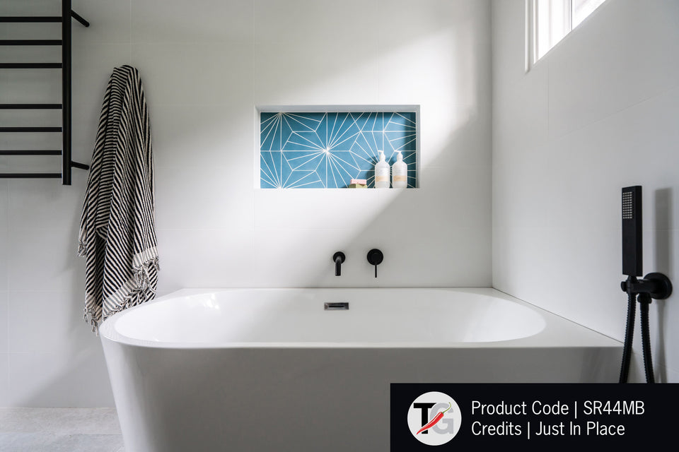 Thermogroup SR44MB Matt Black Round Ladder Heated Towel Rail (SR44MB) 2