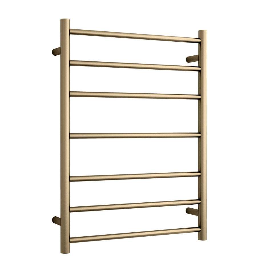 Thermogroup Straight Round Ladder Heated Towel Rail - Brushed Brass / 600x800mm (SR44MBB)