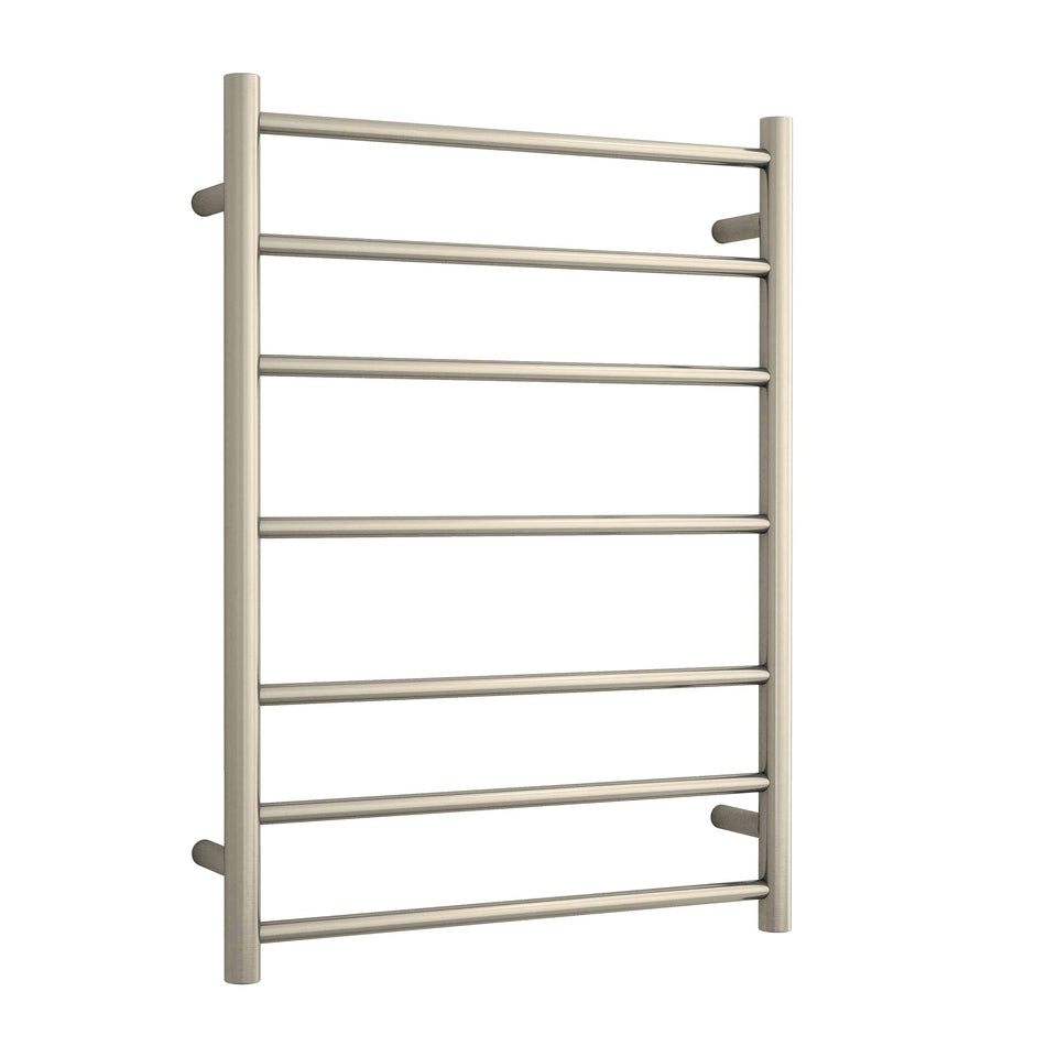 Thermogroup Straight Round Ladder Heated Towel Rail - Brushed Nickel / 600x800mm (SR44MBN)