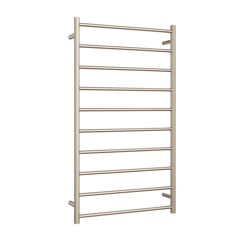 Thermogroup Straight Round Ladder Heated Towel Rail - Brushed Nickel / 700x1200mm (SR69MBN)
