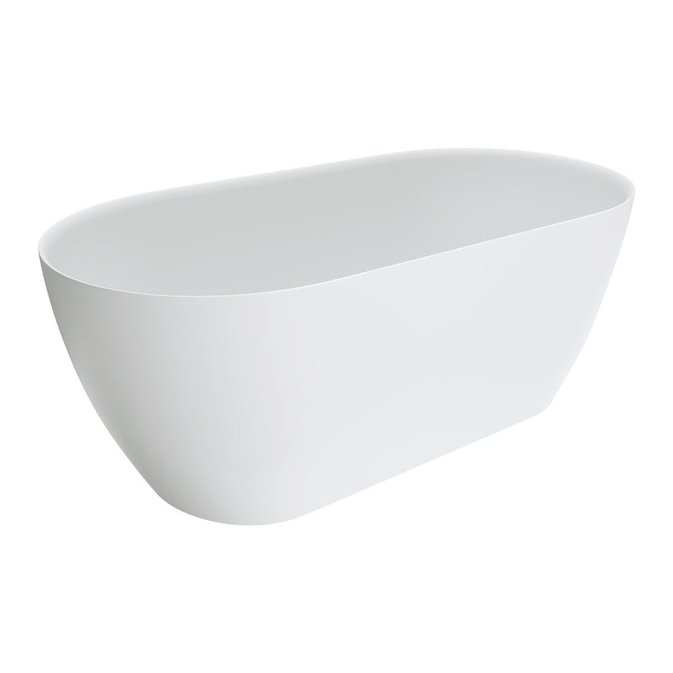 Fienza Kaya Slim Wall Matte White Stone Bath 1500mm