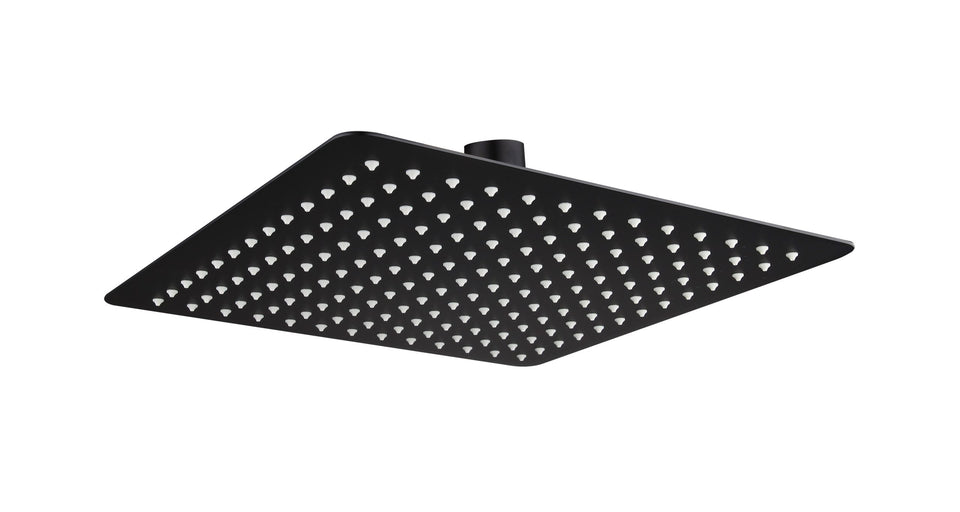 Modern National Square Rain Shower Head Stainless Steel Black - Matte Black (SSS300BK)