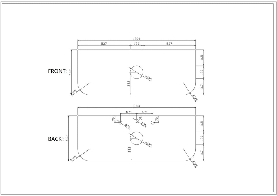 Rome Fluted Groove 1200mm Wall-Hung Cabinet - Bur Oak - ST-120R